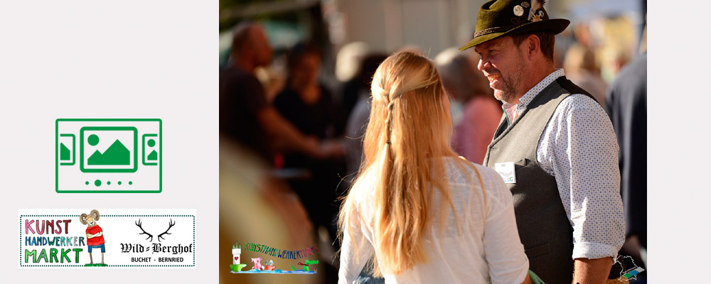 das slideshow-Fenster für 'kunsthandwerkermarkt-buchet.de' anzeigen ...
Die beiden Künstlerinnen Michaela Zehentbauer-Hilmer und Grit Gewald machen den Kunsthandwerkermarkt Buchet 2021 möglich.