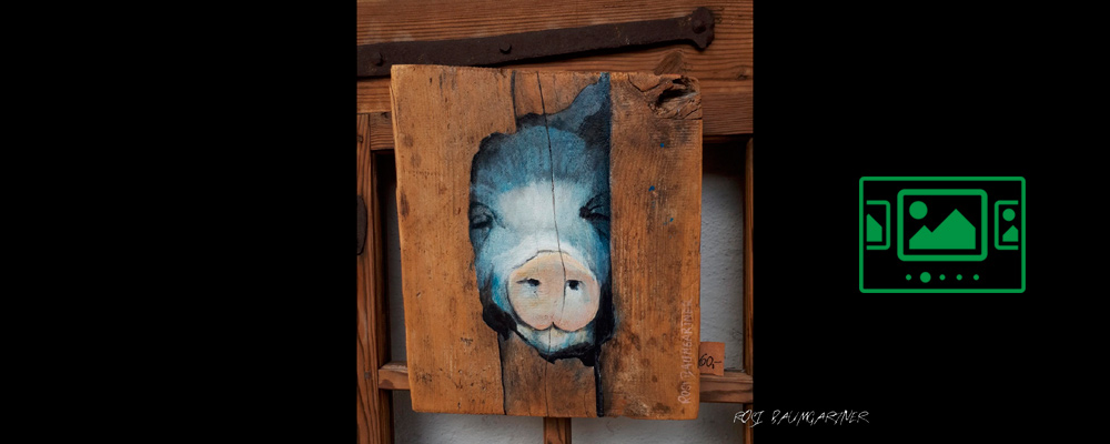 das slideshow-Fenster für 'rosi-baumgartner.de' anzeigen ...
Das geht auf (k)eine Kuhhaut :: Keep Kuhl - I bleib liaba dahoam! - Hereinspaziert - Do bin i dahoam :: Ein bunter Blick auf das Wirken der Künstlerin Rosi Baumgartner.