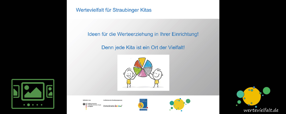 das slideshow-Fenster für 'wertevielfalt.de' anzeigen ...

Ihre Kita als Ort der Wertevielfalt :: Eine Kurz-Präsentation zu unserer Arbeit